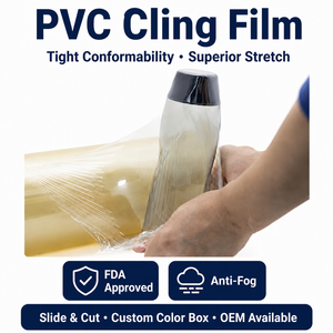 Màng bọc thực phẩm PVC rộng 12 inch, màng bọc căng giữ tươi cho bao bì thực phẩm