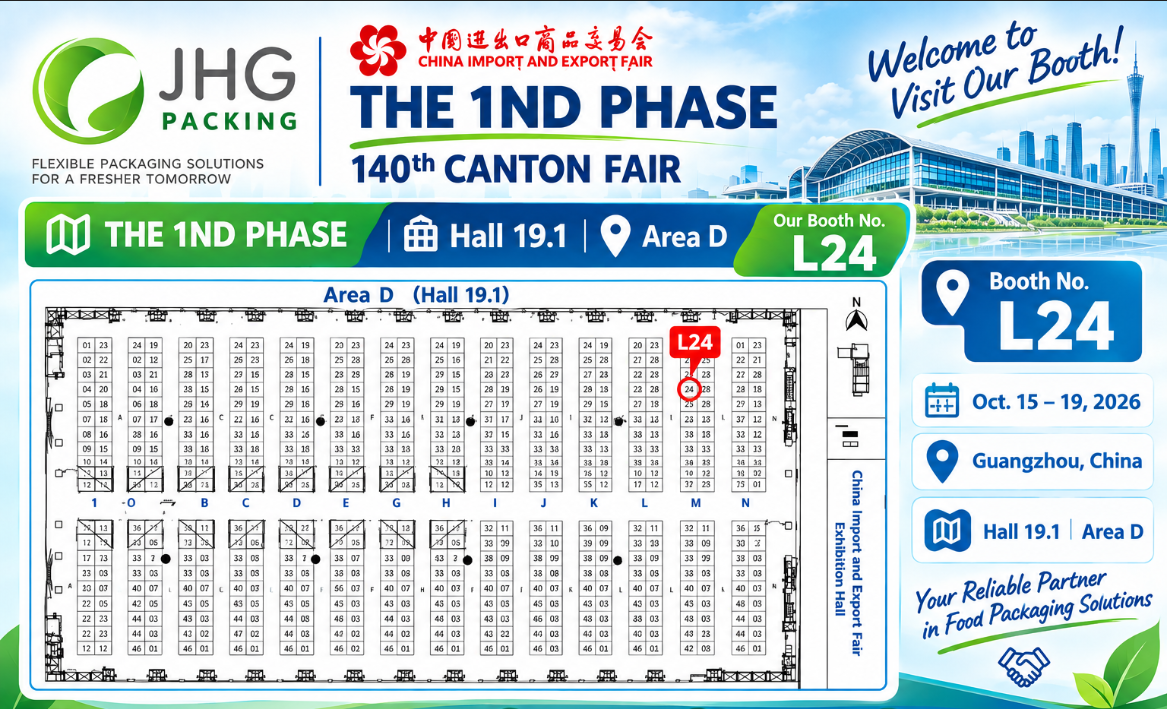 Hội chợ Canton lần thứ 140: Gặp gỡ Nhóm Bao bì Nhựa của chúng tôi tại Gian hàng L24, Hội trường 19.1 Khu D