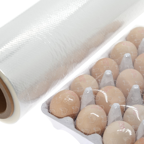 Màng co nhiệt POF đục lỗ siêu nhỏ, Màng bọc co lỗ thủng nóng cấp thực phẩm dùng cho bao bì khay đựng trứng